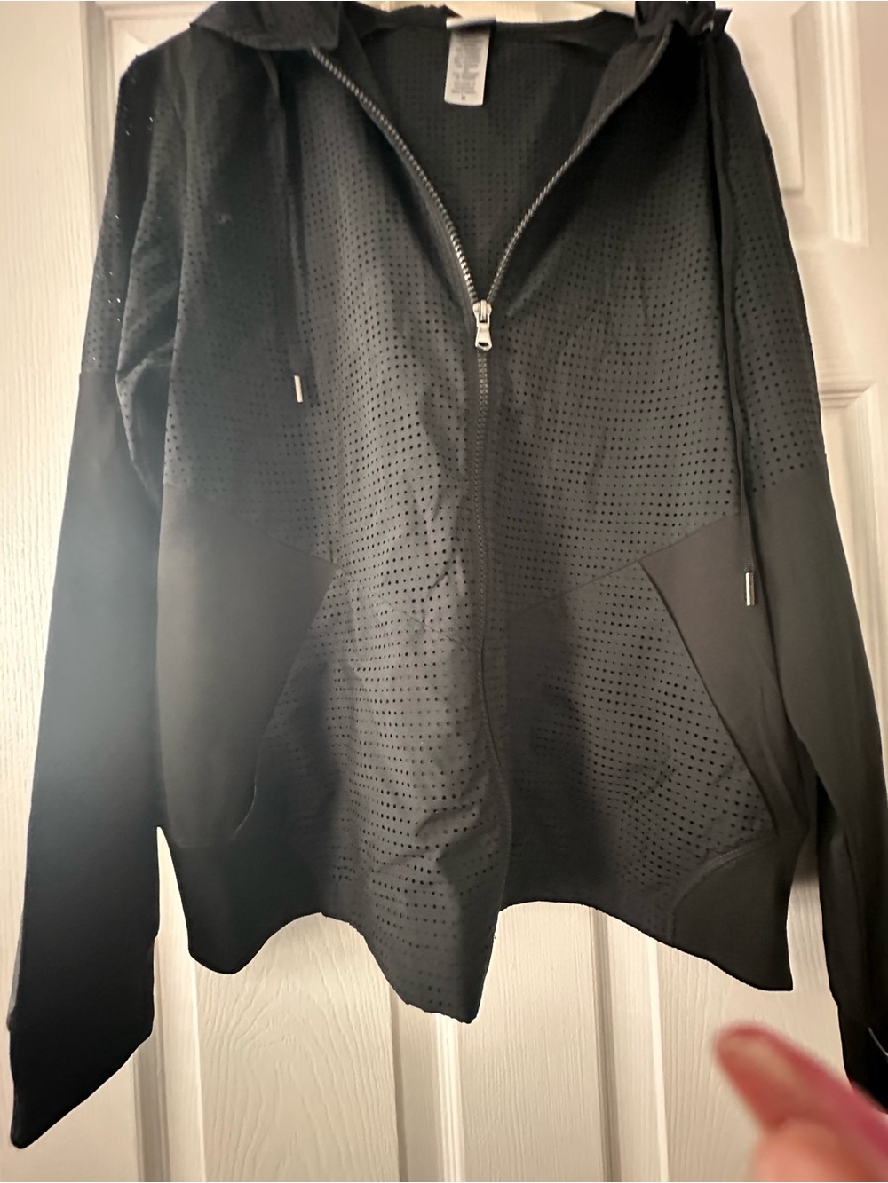 Champion Black Perforated Zip Hoodie Jacket
